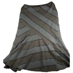 Womens Insight Diagonal Stripe Navy Black Skirt Sz 12‎ #303